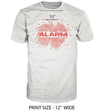 Load image into Gallery viewer, 2024 Alarm Poppy on White Shirt with rear design
