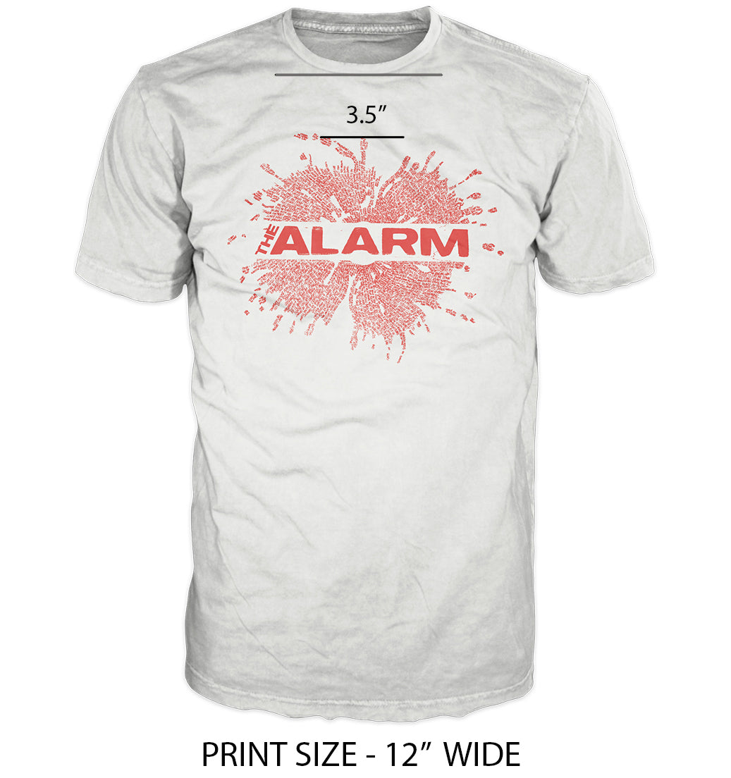 2024 Alarm Poppy on White Shirt with rear design