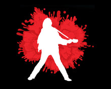 Load image into Gallery viewer, Alarm Scarf featuring Poppy / Mike Peters silhouette embroidery
