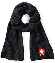 Load image into Gallery viewer, Alarm Scarf featuring Poppy / Mike Peters silhouette embroidery
