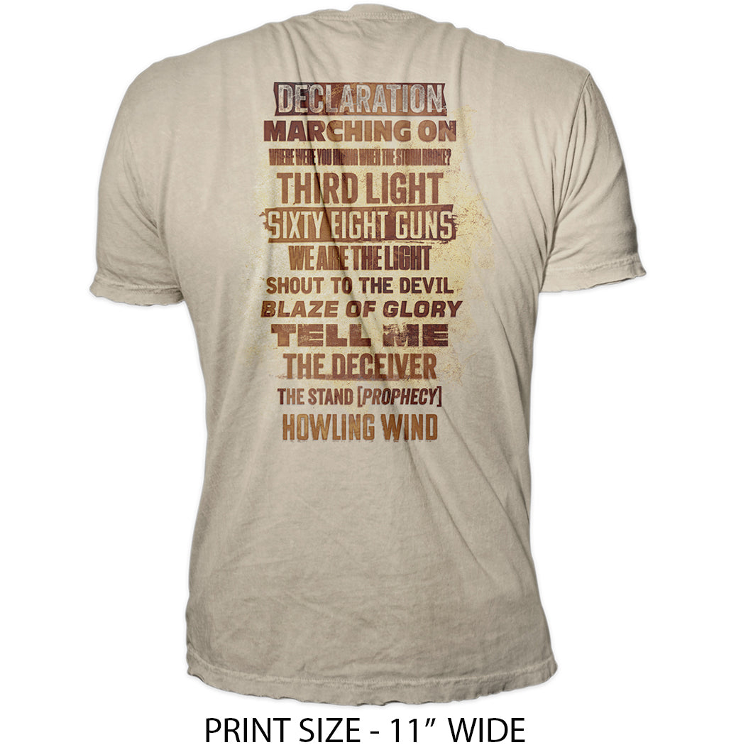 2024 Vintage Declaration Design with tracks artwork on rear – THEALARM ...