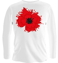 Load image into Gallery viewer, White Silhouette &amp; Poppy Long Sleeve T-shirt
